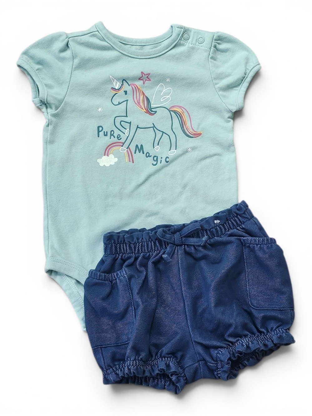 Garanimals Unicorn Shorts Set 12M